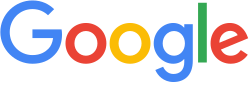 Google logo with multicolored lettering
